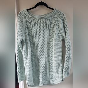 LL Bean signature chunky knit Fisherman sweater, size large